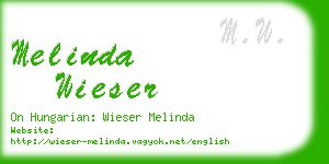 melinda wieser business card